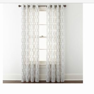 JC Penney HOME Sheer one grommet Panel 84”curtain